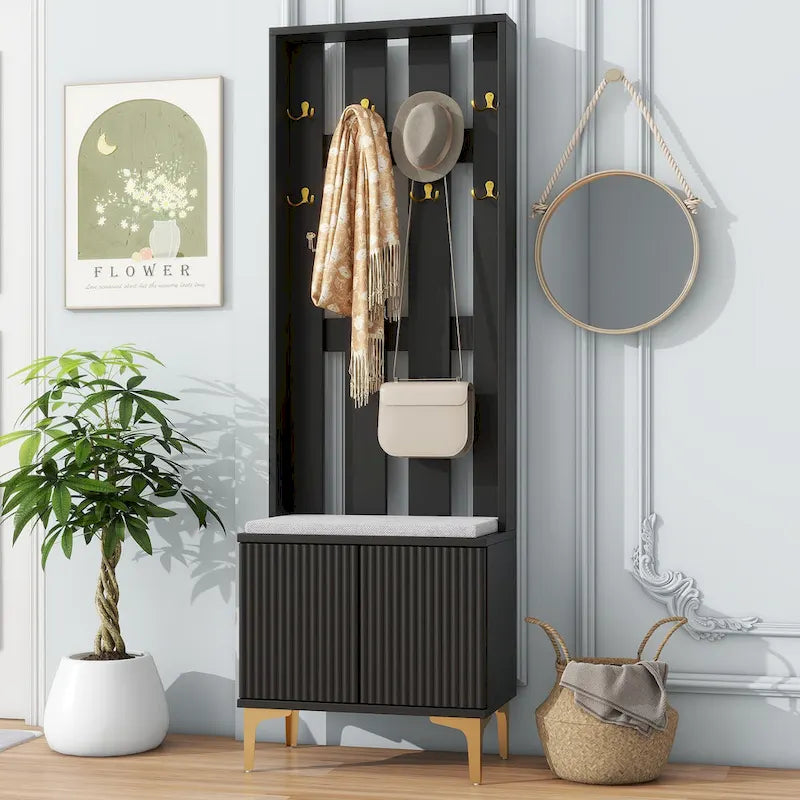 Porte-manteau multifonction 4 en 1 avec coussin.