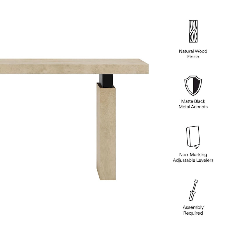 Console rectangulaire en bois