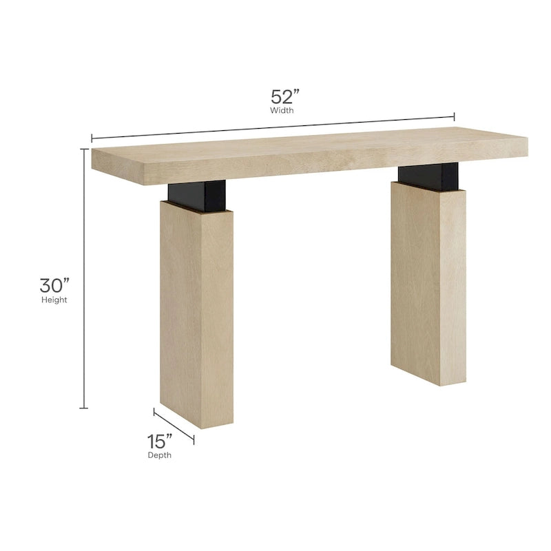 Console rectangulaire en bois