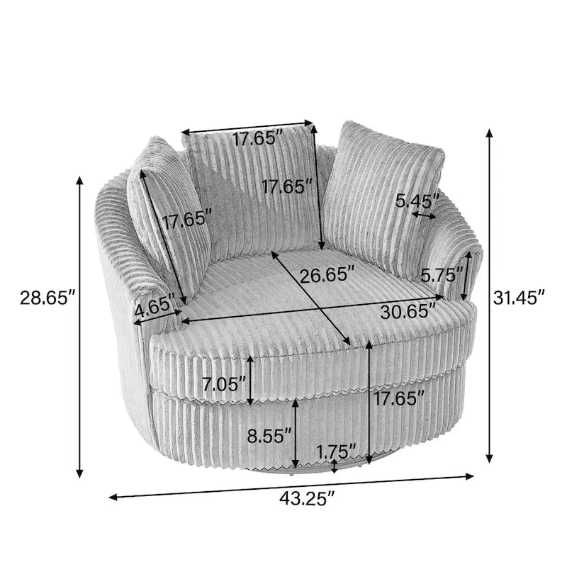 Siège baquet pivotant déhoussable