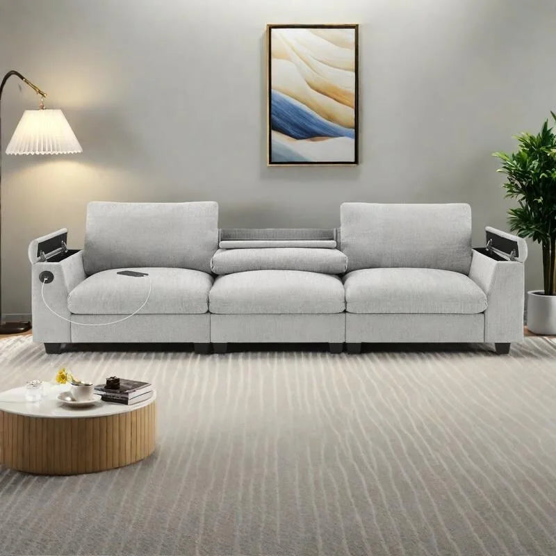 Canapé d'angle intelligent de 96 pouces avec haut-parleur Bluetooth
