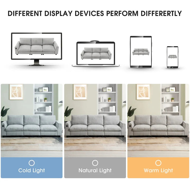 Canapé d'angle intelligent de 96 pouces avec haut-parleur Bluetooth