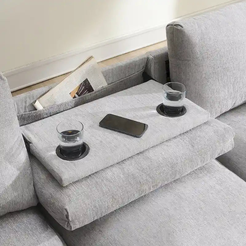 Canapé d'angle intelligent de 96 pouces avec haut-parleur Bluetooth
