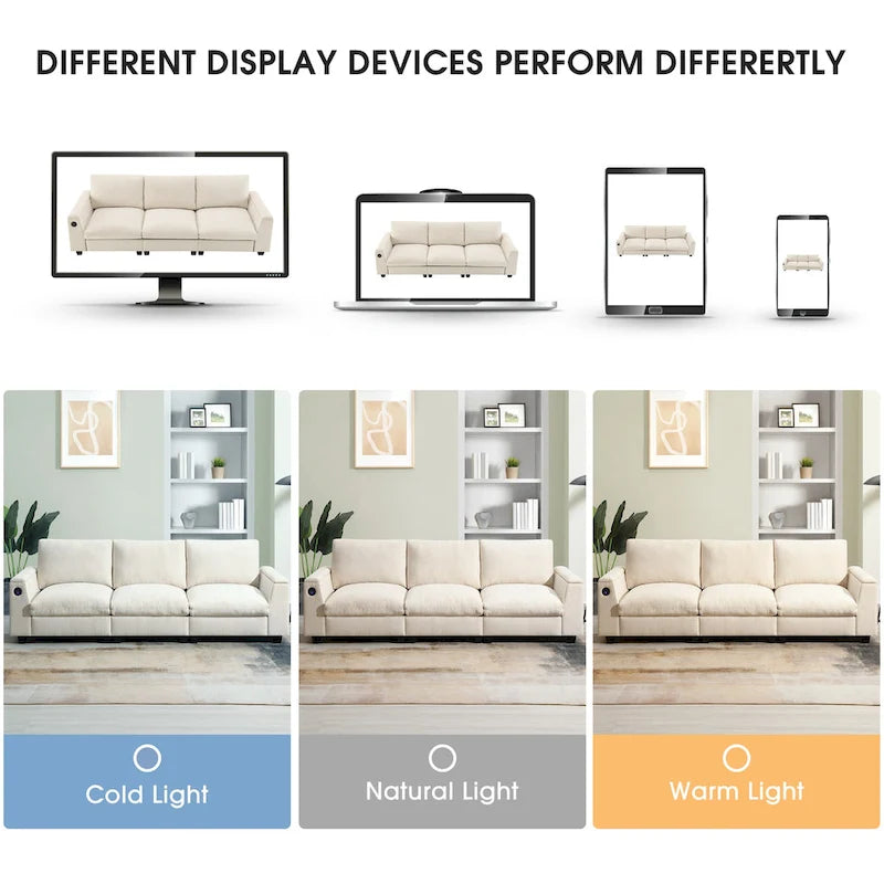 Canapé d'angle intelligent de 96 pouces avec haut-parleur Bluetooth