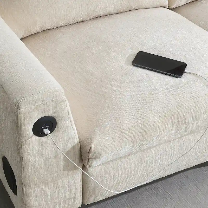 Canapé d'angle intelligent de 96 pouces avec haut-parleur Bluetooth