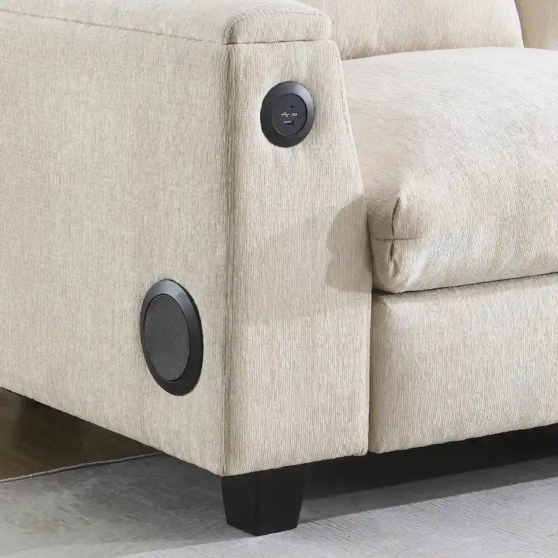 Canapé d'angle intelligent de 96 pouces avec haut-parleur Bluetooth