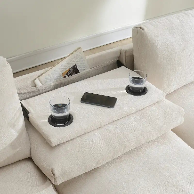 Canapé d'angle intelligent de 96 pouces avec haut-parleur Bluetooth