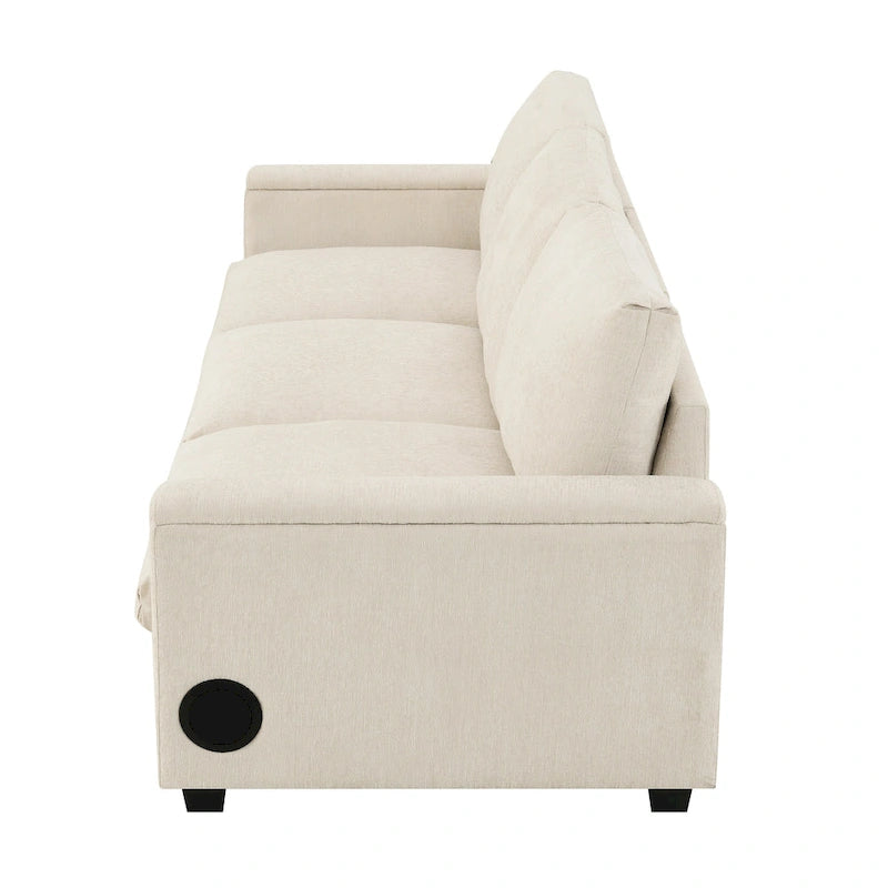 Canapé d'angle intelligent de 96 pouces avec haut-parleur Bluetooth