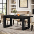 Table de salle à manger rectangulaire en bois, style rustique, de 160 cm