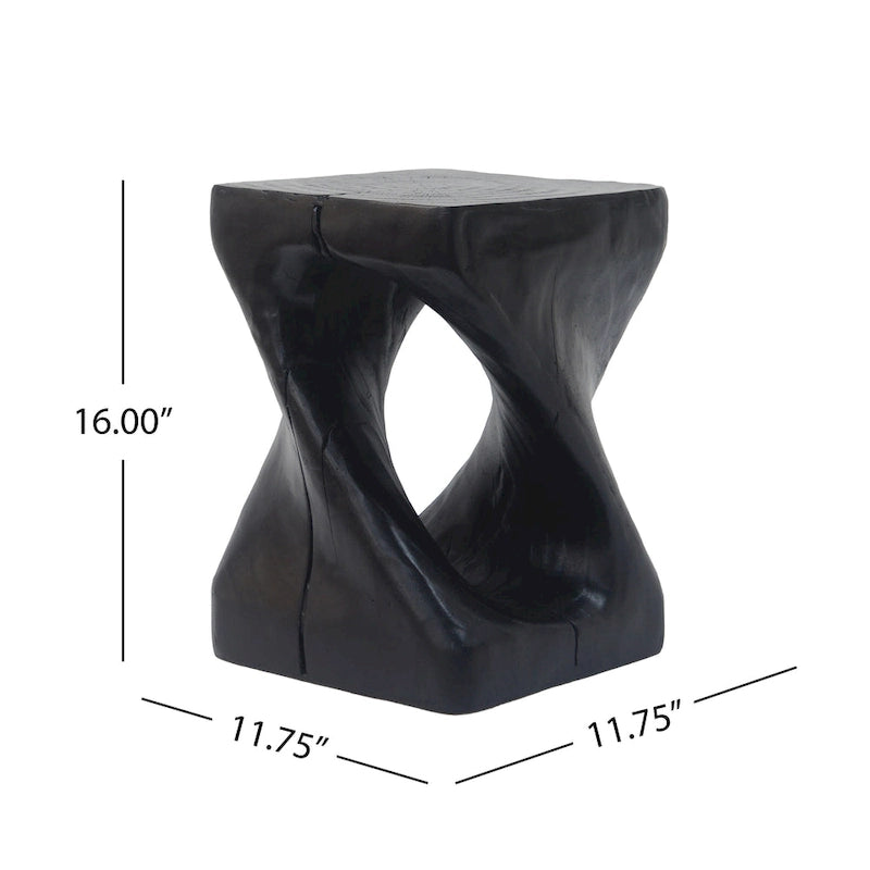 Table d'appoint Twist Shape, texture façon bois