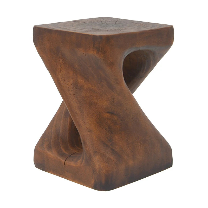 Table d'appoint Twist Shape, texture façon bois