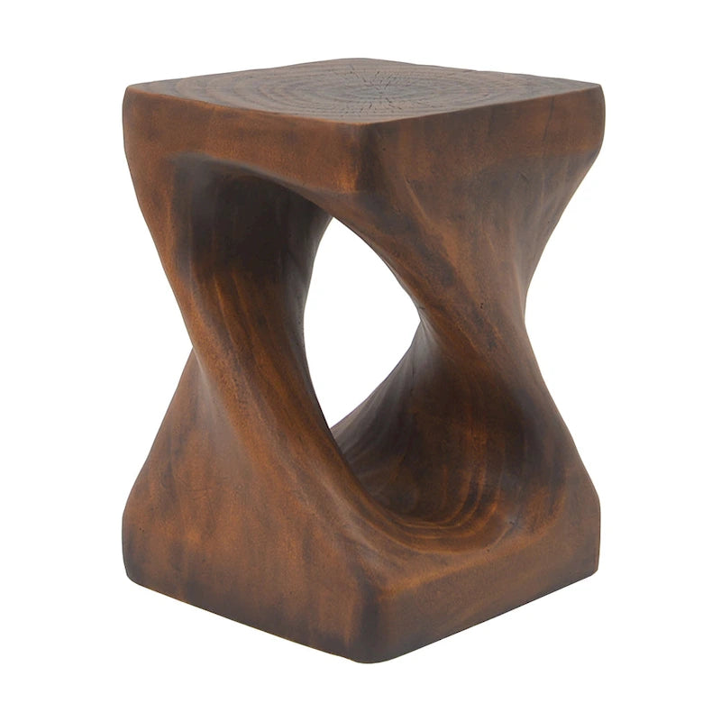 Table d'appoint Twist Shape, texture façon bois