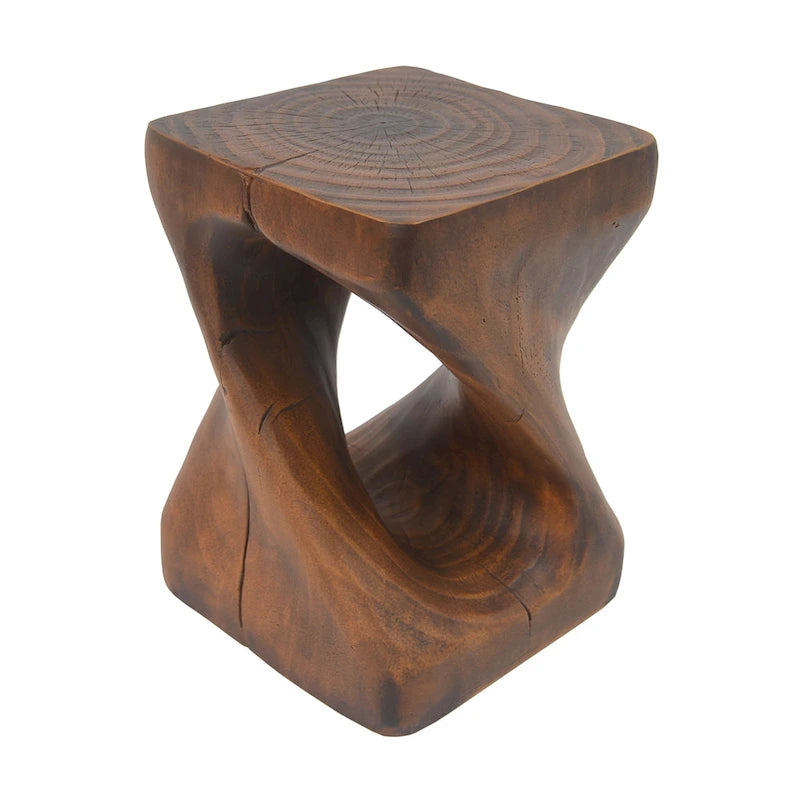 Table d'appoint Twist Shape, texture façon bois
