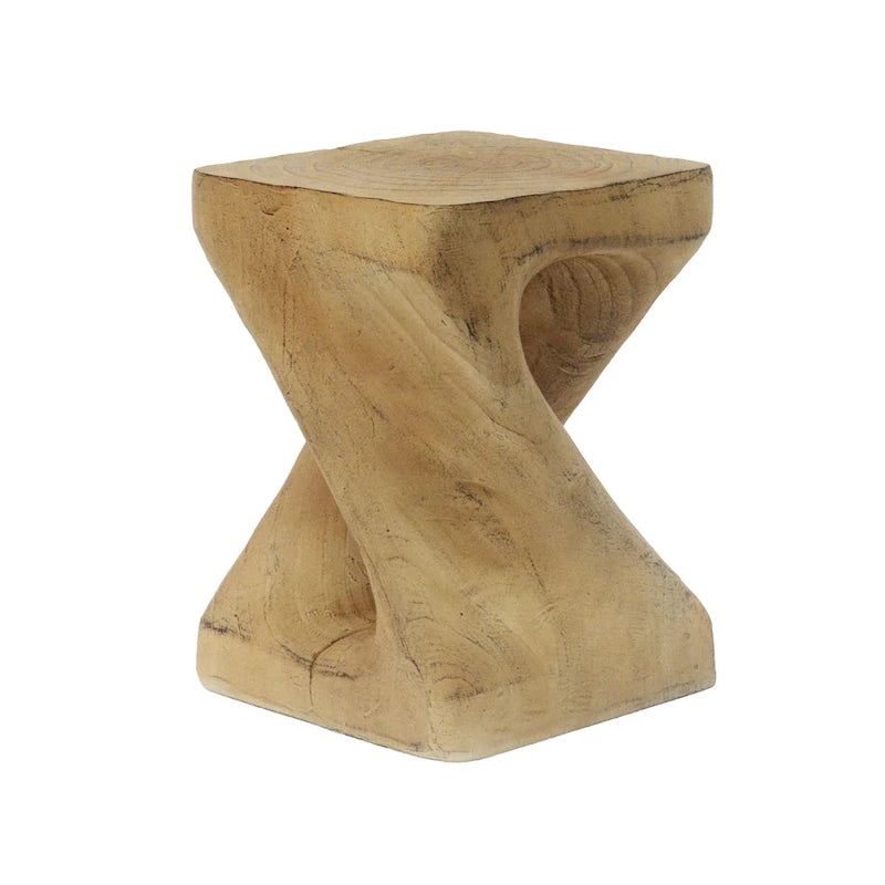 Table d'appoint Twist Shape, texture façon bois