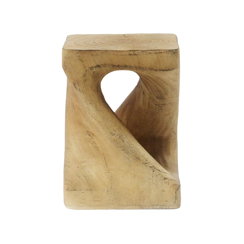 Table d'appoint Twist Shape, texture façon bois
