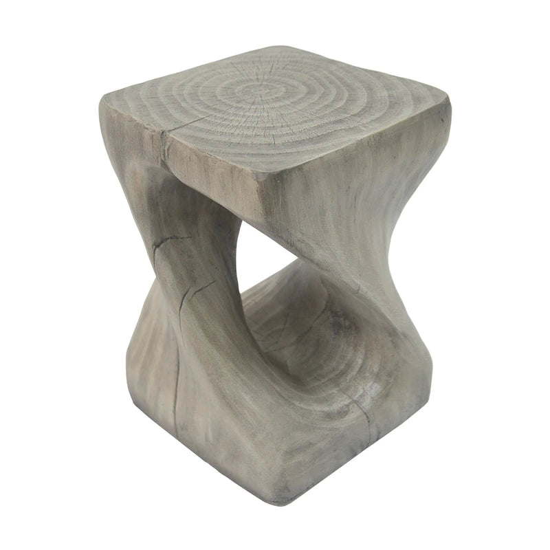 Table d'appoint Twist Shape, texture façon bois