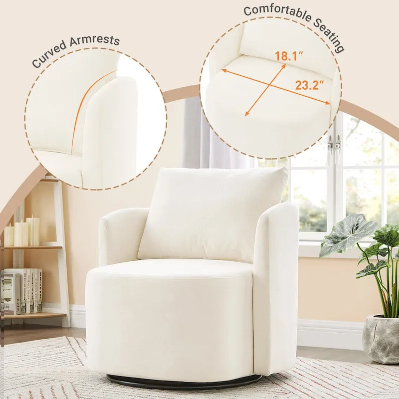 Fauteuil décoratif en forme de seau de 29,9 pouces
