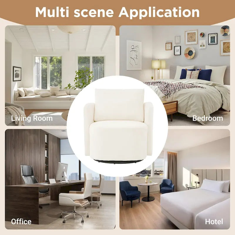 Fauteuil décoratif en forme de seau de 29,9 pouces