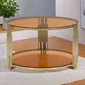 Table basse en verre trempé de 80 cm