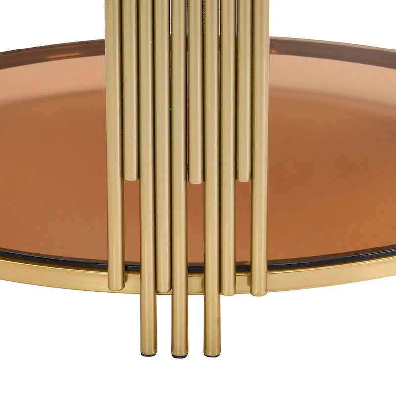 Table basse en verre trempé de 80 cm