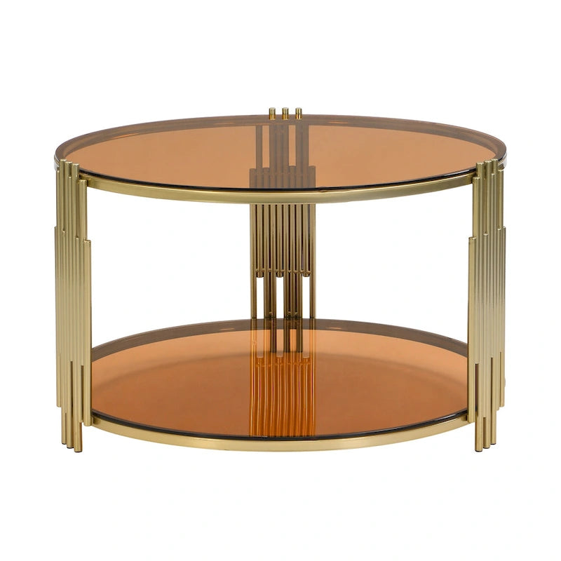 Table basse en verre trempé de 80 cm