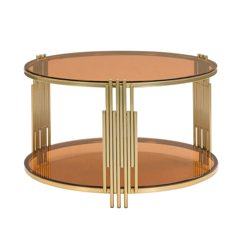 Table basse en verre trempé de 80 cm