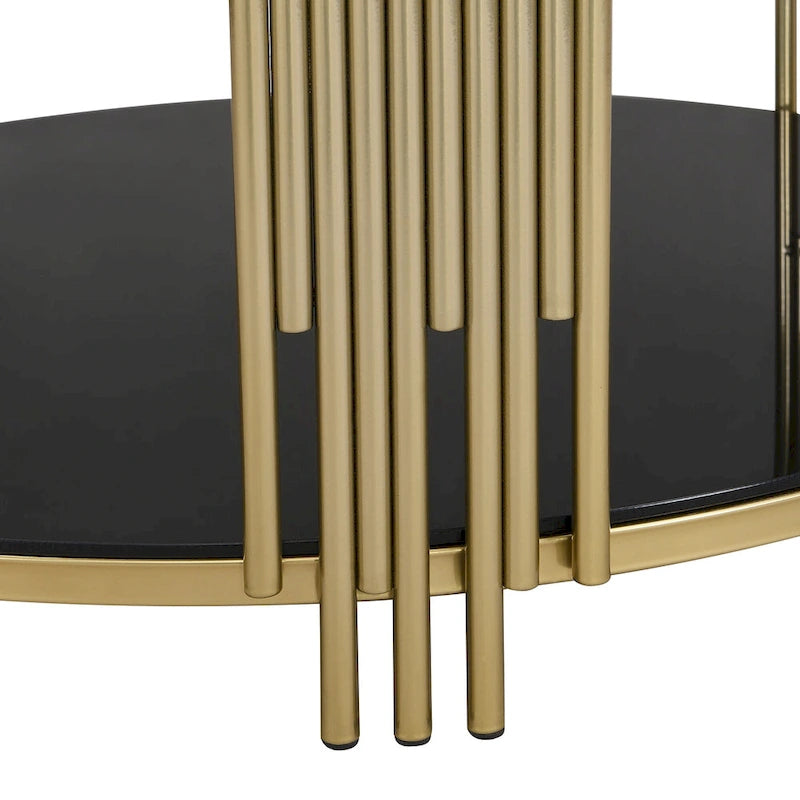Table basse en verre trempé de 80 cm