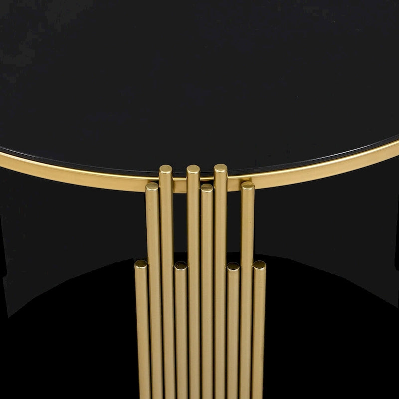 Table basse en verre trempé de 80 cm