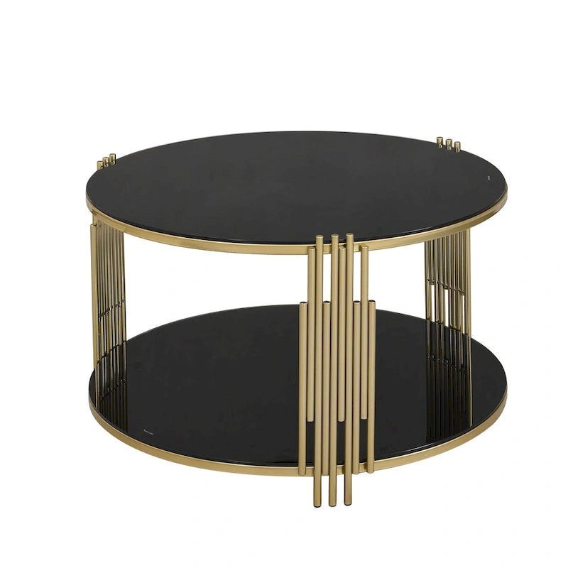 Table basse en verre trempé de 80 cm