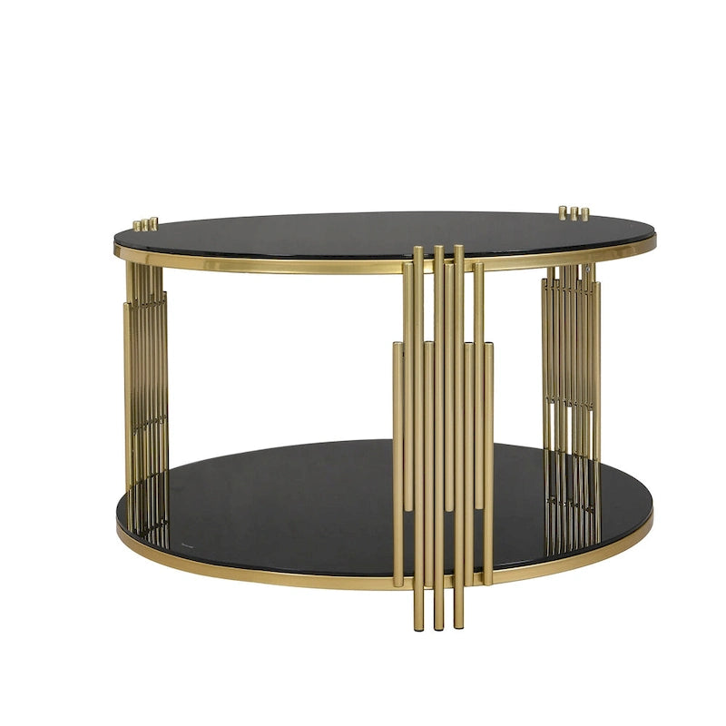 Table basse en verre trempé de 80 cm