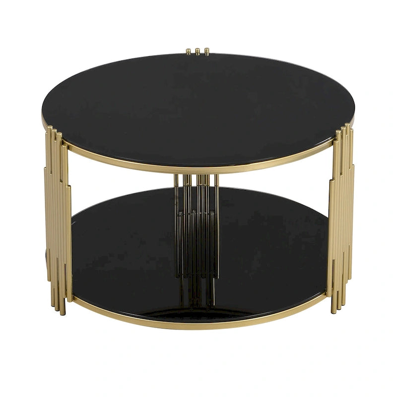 Table basse en verre trempé de 80 cm