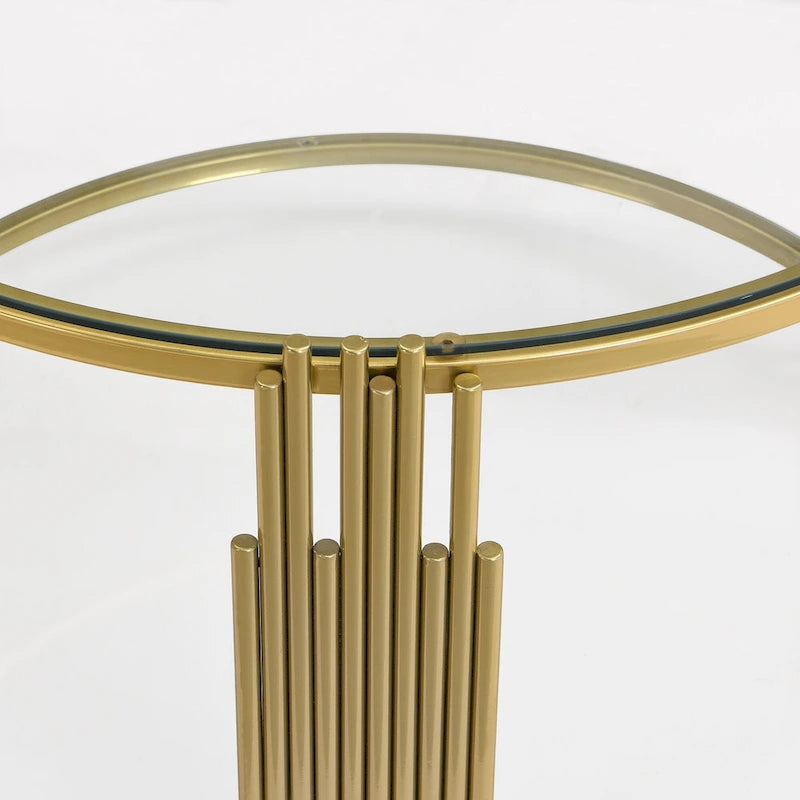 Table basse en verre trempé de 80 cm