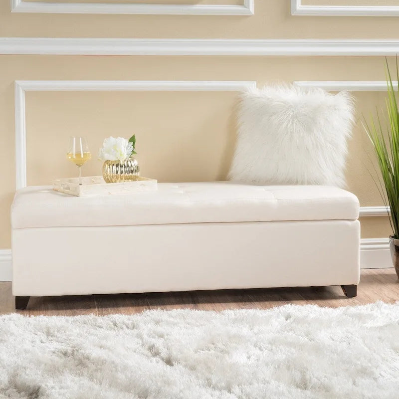 Conception de banc de rangement en tissu