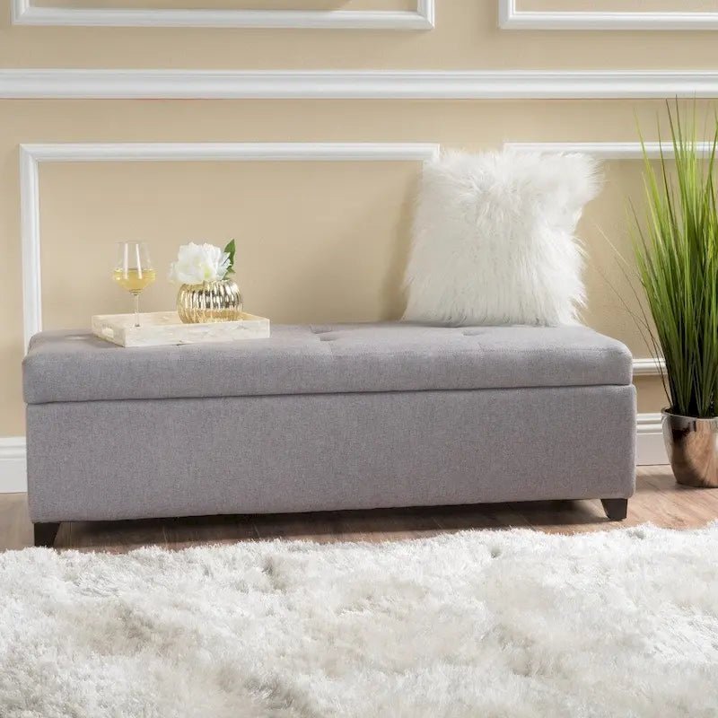 Conception de banc de rangement en tissu