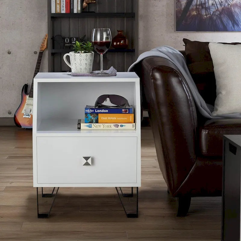 Table d'appoint à une étagère de 40 cm