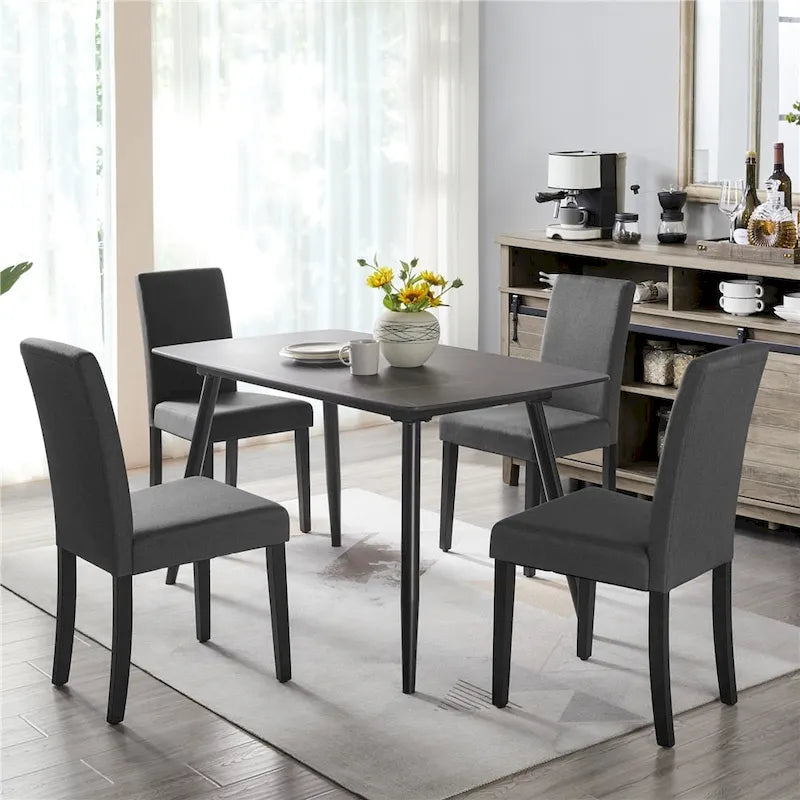 Chaises de salle à manger tapissées de tissu