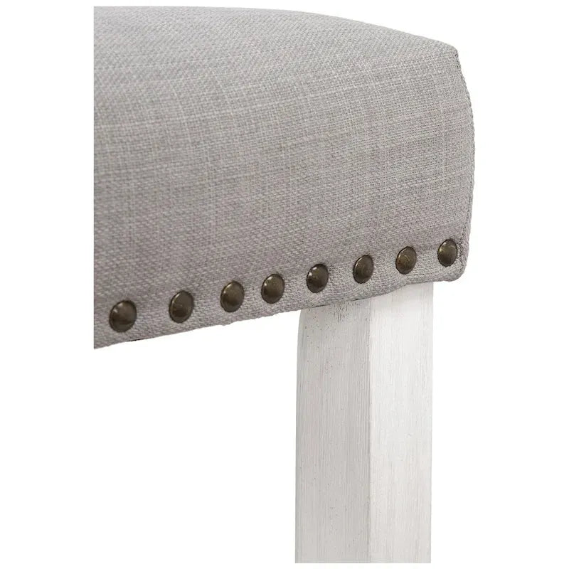 Tabouret de bar Jameson 24 po, rétro, en polyester blanc