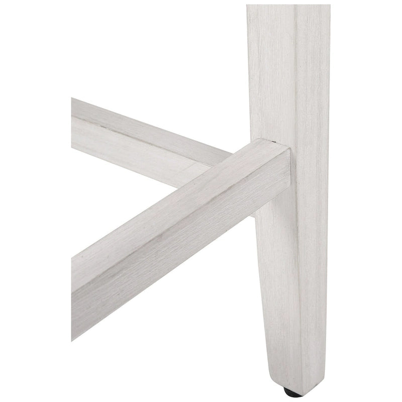 Tabouret de bar Jameson 24 po, rétro, en polyester blanc