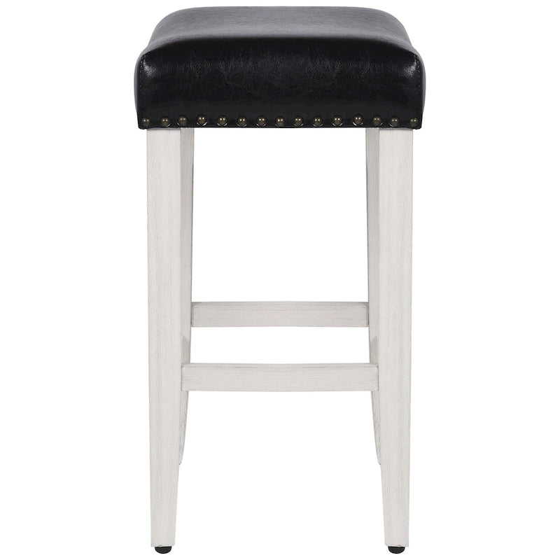 Tabouret de bar Jameson 24 po, rétro, en polyester blanc