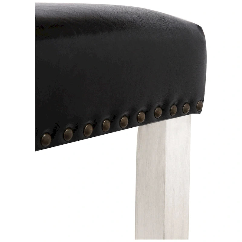 Tabouret de bar Jameson 24 po, rétro, en polyester blanc