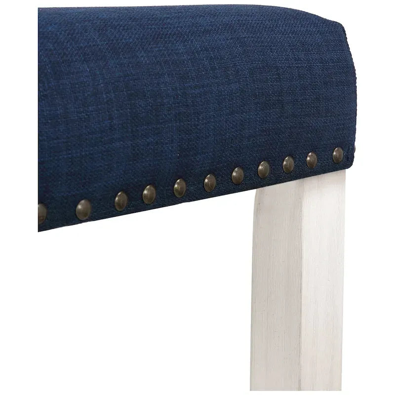 Tabouret de bar Jameson 24 po, rétro, en polyester blanc