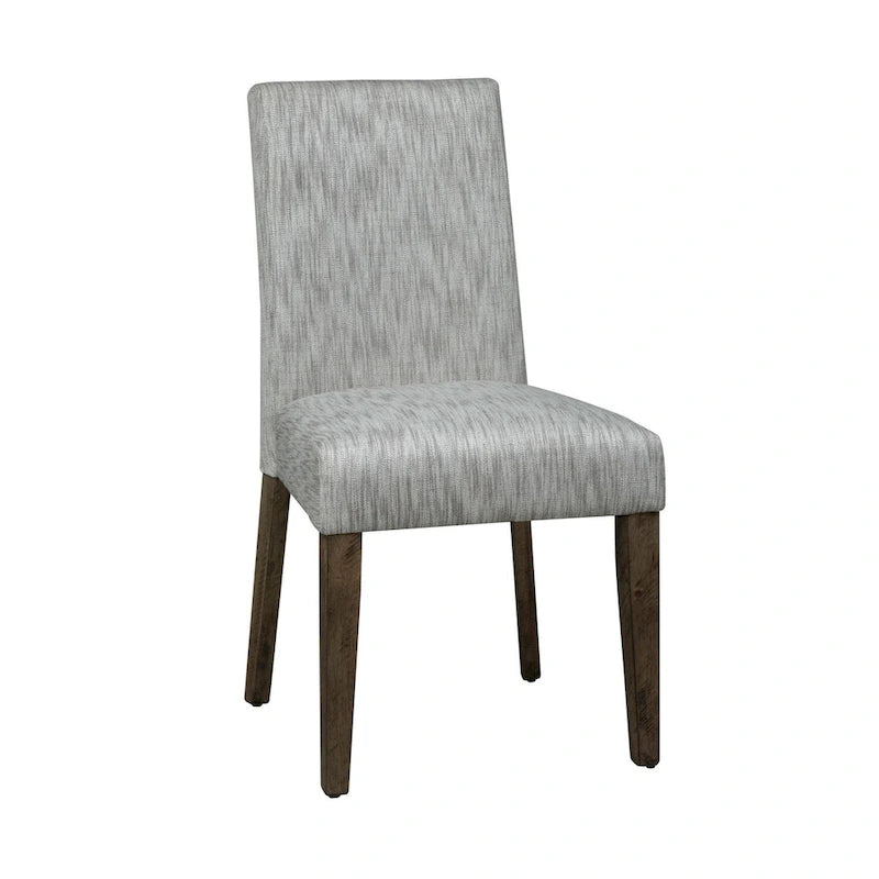 Chaise de salle à manger rustique rembourrée couleur caramel avec finition vieillie aspect bois brut