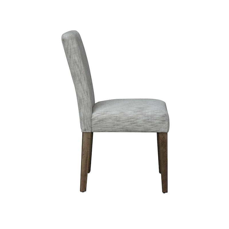 Chaise de salle à manger rustique rembourrée couleur caramel avec finition vieillie aspect bois brut