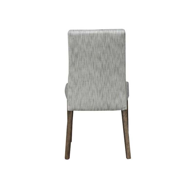 Chaise de salle à manger rustique rembourrée couleur caramel avec finition vieillie aspect bois brut