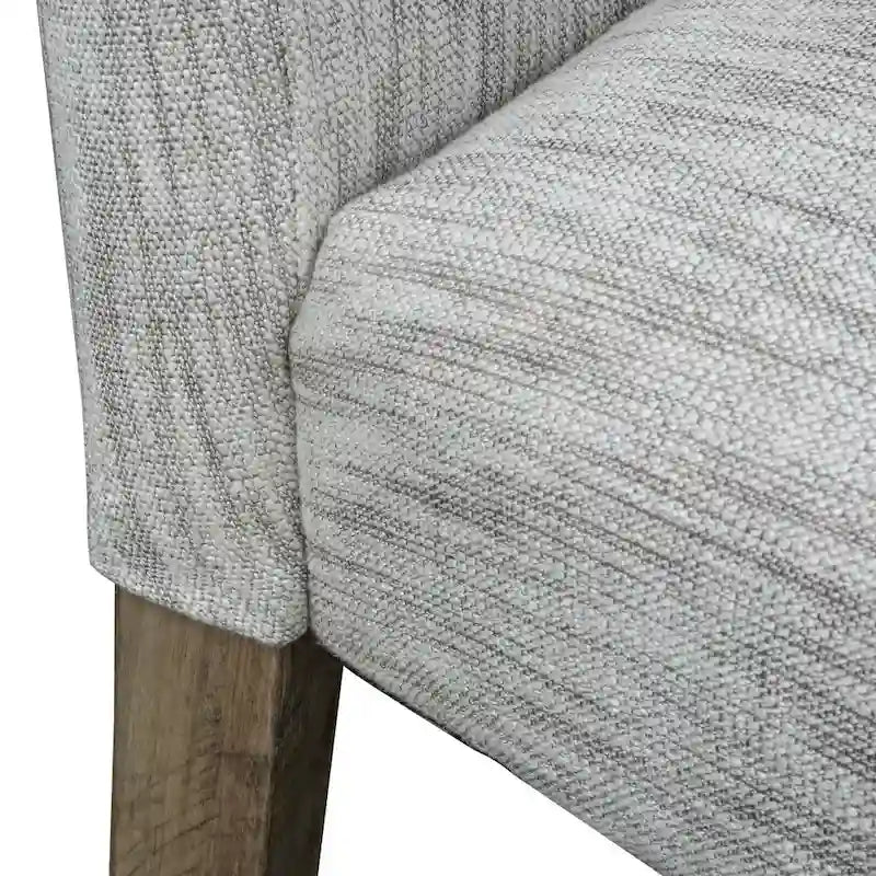 Chaise de salle à manger rustique rembourrée couleur caramel avec finition vieillie aspect bois brut