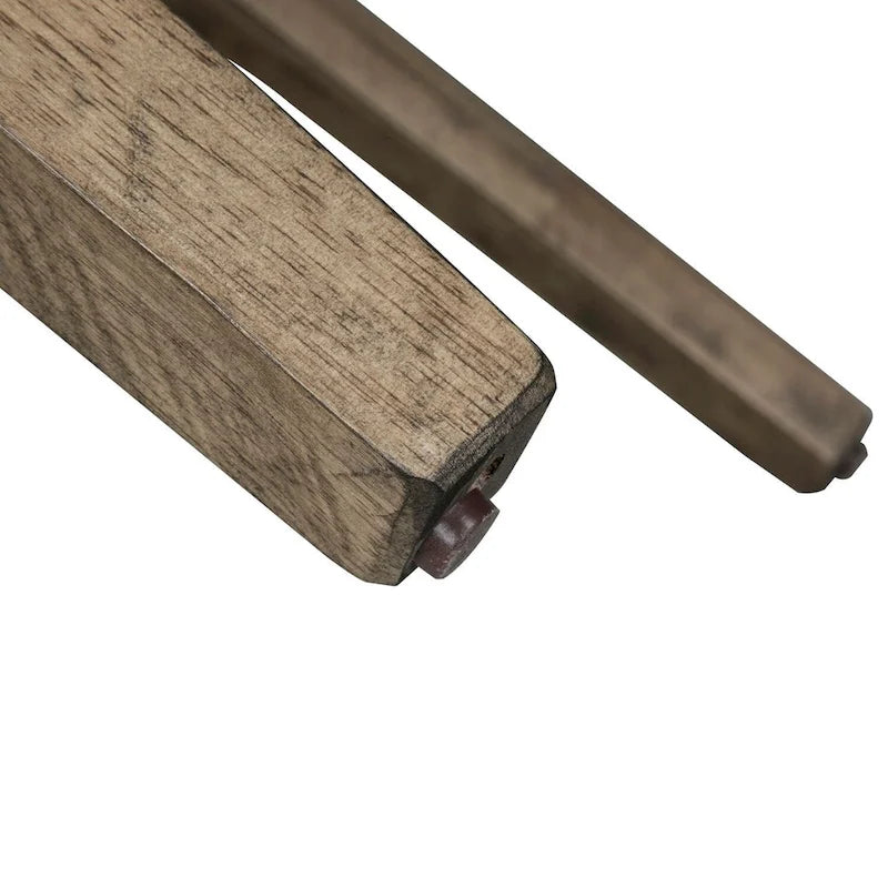 Chaise de salle à manger rustique rembourrée couleur caramel avec finition vieillie aspect bois brut