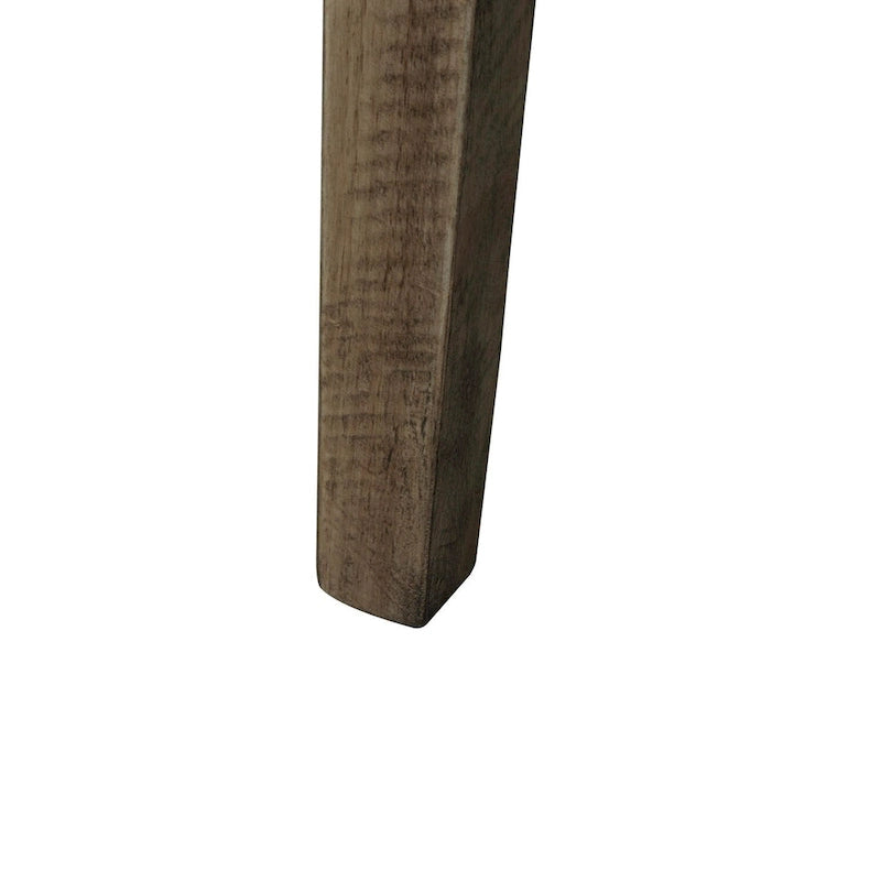 Chaise de salle à manger rustique rembourrée couleur caramel avec finition vieillie aspect bois brut