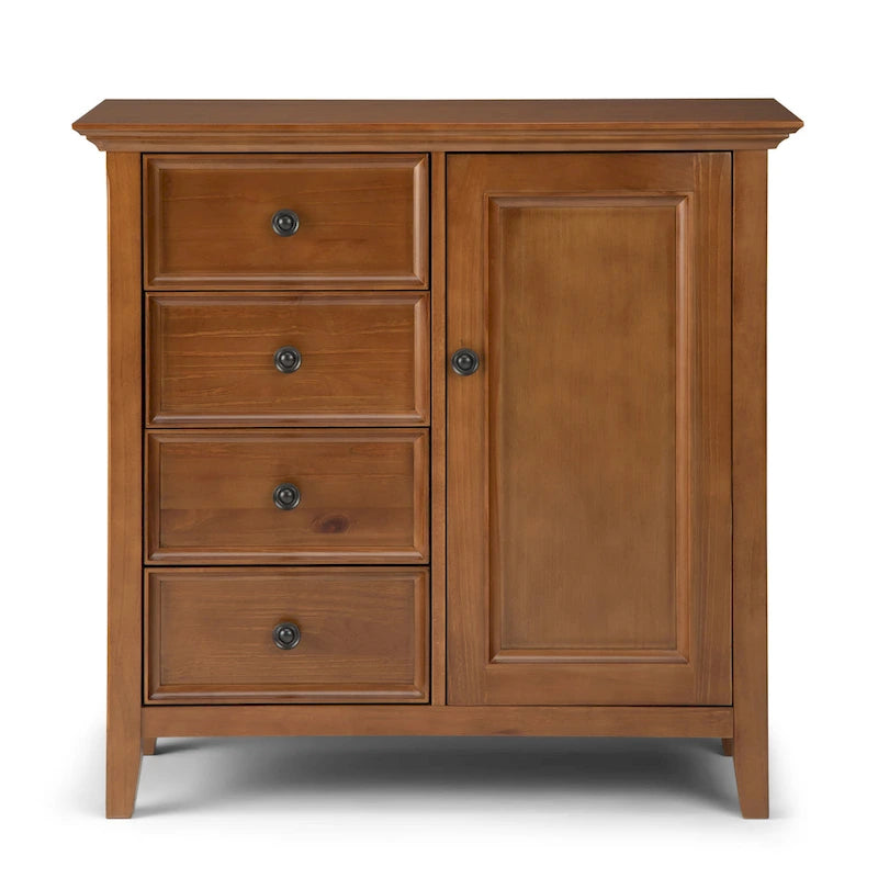 Bahut de rangement de style transitionnel en bois massif, 37 po de largeur - 37 larg. x 17 prof. x 36 haut.