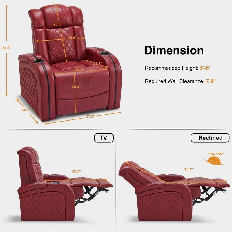Fauteuil relax électrique (avec têtière réglable)