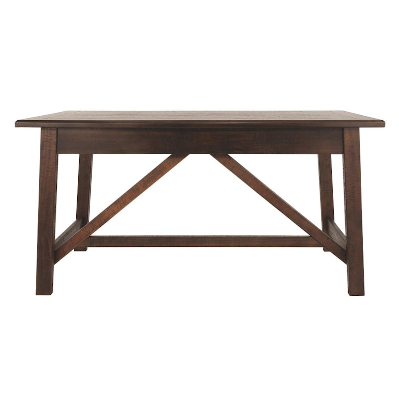 Grand bureau avec pieds en bois marron rustique